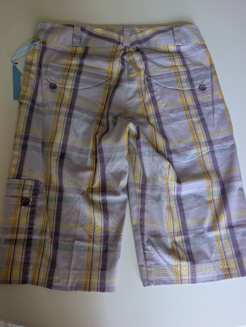 Lija Bermuda Short Athleisure Golf Active Plaid Lavender size 4 New w/ Tags - Picture 7 of 9